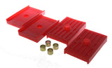 Energy Suspension Leaf Spring Isolators - Red - 3.6112R