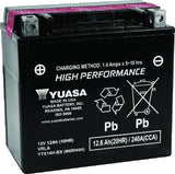Yuasa YTX14H-BS High Performance AGM 12-Volt Battery w/Bottle - YUAM6RH4H