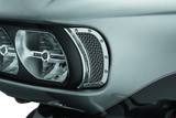 Kuryakyn Mesh Headlight Vent Accents Chrome - 6518