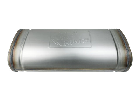 aFe MACH Force-Xp 409 SS Muffler 3in Dual Inlet/Dual Outlet 5in H x 8in W x 18in L - Oval Body - 49M00055