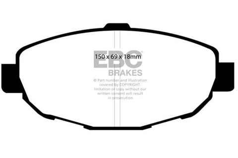 EBC 99-01 Lexus SC300 3.0 Greenstuff Front Brake Pads - DP21007