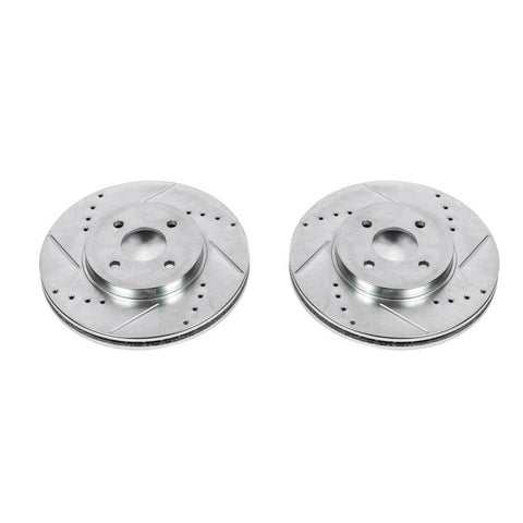 Power Stop 02-04 Ford Focus Front Evolution Drilled & Slotted Rotors - Pair - AR8168XPR