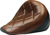 Mustang 18-21 Indian Scout Bobber Standard Touring Solo Seat Diamond Stitch - Brown - 76843