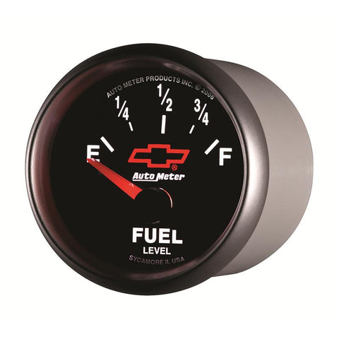 Autometer GM Bowtie Black 2-1/16 Fuel Level, 0-90 , Air-Core 8-18V - 3613-00406