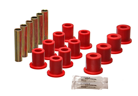Energy Suspension Fd 4 Wd Frt Sprg Bush Set - Red - 4.2119R