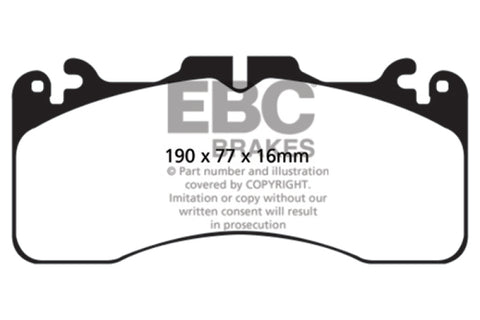 EBC 09+ Lexus LS460 4.6 Sport Redstuff Front Brake Pads - DP31867C