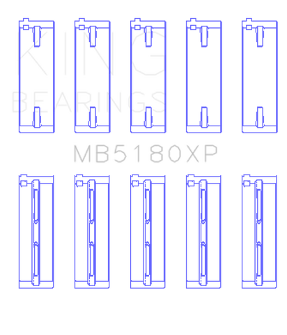 King Renault F8Q/F7R/F8M (Size STD) Performance Main Bearing Set - MB5180XP