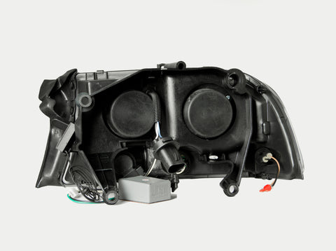ANZO 1997-2004 Dodge Dakota Projector Headlights w/ Halo Black 1 pc - 111194