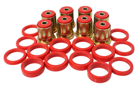 Energy Suspension GM Red Rear End Control Arm Bushing Set w/ Thrust Washer - 3.3132R