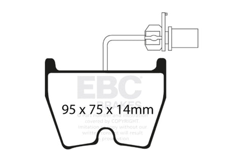 EBC Racing 15-16 Audi RS3 8V 2.5T SR-21 Sintered Race Front Brake Pads - DP81513.14SR21