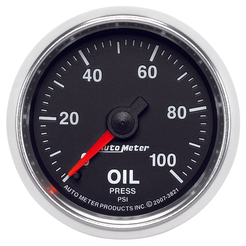 Autometer GS 52mm 0-100 PSI Mechanical Oil Pressure Gauge - 3821