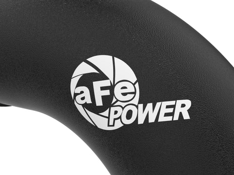 aFe 2024 GM Diesel Trucks V8 6.6L L5P BladeRunner Aluminum 3in Hot & 3.5in Cold Charge Pipe - Black - 46-20704-B