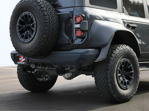 aFe 22-26 Ford Bronco V6 3.0L (tt) Vulcan Series 3in 304SS Cat-Back Exhaust System w/ Black Tips - 49-33154-B