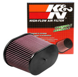 K&N Universal Air Filter - Oval Straight - 3.688in Flange ID x 10.25in Base O/S Length x 7.875in H - RC-5178