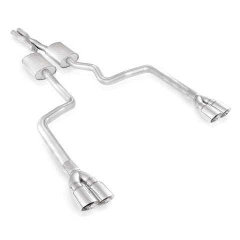 Stainless Works 2008-14 Challenger 3in Catback X-Pipe Chambered Mufflers 3-1/2in Tips - HM64CB-C