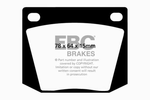 EBC 63-69 Ac Cobra 4.7 Redstuff Front Brake Pads - DP3169C