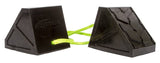 Daystar Dual Wheel Chock With 3 Foot Plasma Rope Tether - KU30010BK