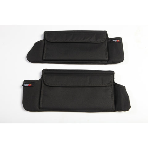 Rugged Ridge Sun Visor Organizers Black 07-09 Jeep Wrangler JK - 13305.07