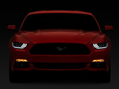 Raxiom 15-17 Ford Mustang GT350 GT500 LED Projector Headlights- Blk Housing (Clear Lens) - 407613