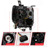 ANZO GMC SIERRA 1500 14-15 2500H/15-19 Projector Headlight Plank Style Black w/ Switchback (Halogen) - 111487