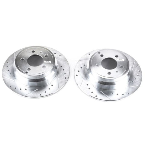 Power Stop 94-97 Volvo 850 Rear Evolution Drilled & Slotted Rotors - Pair - EBR459XPR