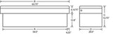 Lund Universal Aluminum Single Lid Cross Bed Box - Brite - 9300T