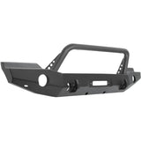 Westin 07-18 Jeep Wrangler JK WJ2 Full Width Front Bumper w/Bull Bar Textured Black - 59-80045