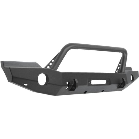 Westin 07-18 Jeep Wrangler JK WJ2 Full Width Front Bumper w/Bull Bar Textured Black - 59-80045