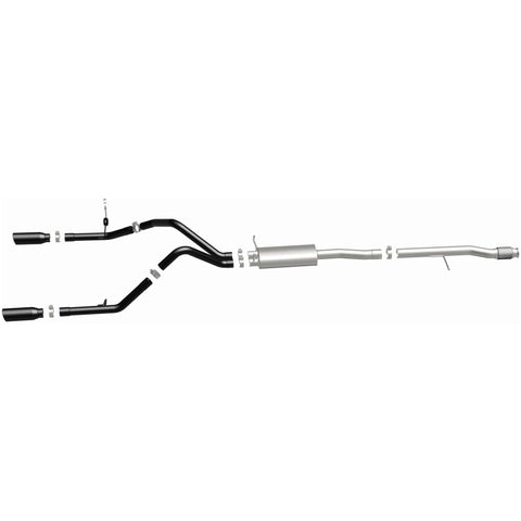 MagnaFlow SYS Cat-Back 4in Black Dual Split Rear Tips 14-15 Chevy Silverado/GMC Sierra 4.3L-5.3L - 15361