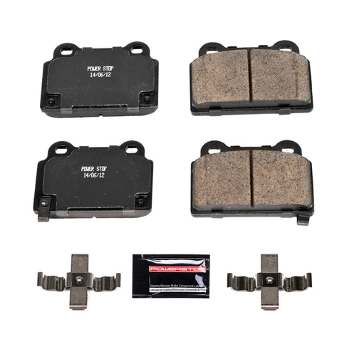 Power Stop 08-15 Mitsubishi Lancer Rear Z23 Evolution Sport Brake Pads w/Hardware - Z23-1368