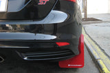 Rally Armor 12-19 Ford Focus ST / 16-19 RS Black UR Mud Flap w/Nitrous Blue Logo - MF27-UR-BLK/NB