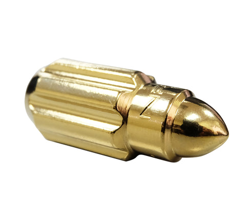 NRG 500 Series M12 X 1.5 Bullet Shape Steel Lug Nut Set - 21 Pc w/Lock Key - Chrome Gold - LN-LS500CG-21
