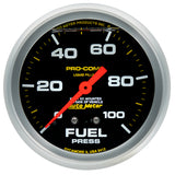 Autometer Liquid Filled Mechanical 2-5/8inch 100 PSI Fuel Pressure Gauge - 5412