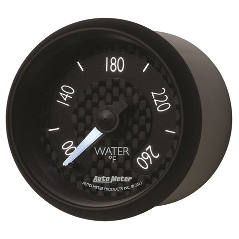 Autometer GT Series 52mm Full Sweep Electronic 100-260 Deg F Water Temperature Gauge - 8055
