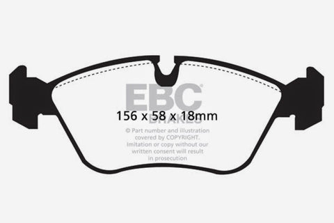 EBC 93-97 Volvo 850 2.3 Turbo Greenstuff Front Brake Pads - DP2880