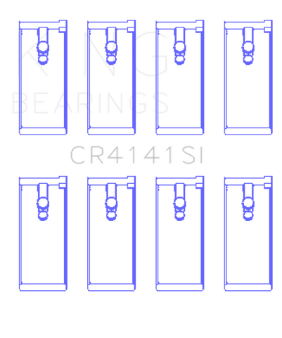 King Engine Bearings Isuzu 4Zb1/4Zd1/G130/G161/G201 (Size +0.25mm) Connecting Rod Bearing Set - CR4141SI0.25