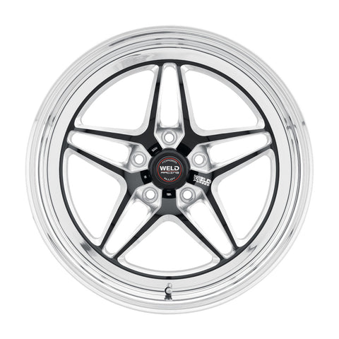 Weld S81 18x5 / 5x4.75 BP / 2.1in. BS (-23mm Offset) Black Wheel (High Pad) - 81HB8050B21A