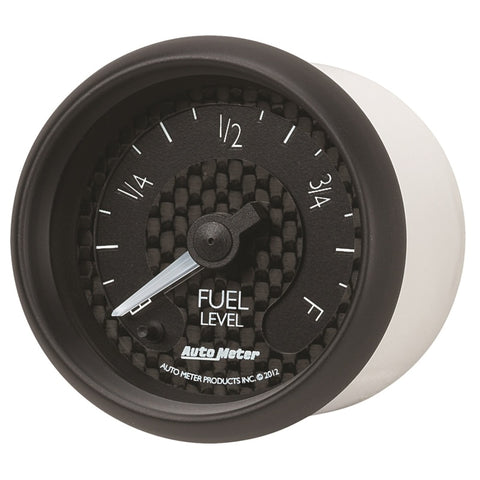 Autometer GT Series 52mm Full Sweep Electronic 0-280 ohm Fuel Level Programmable Empty-Full Range - 8010