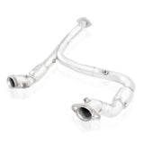 Stainless Works 2015-16 F150 2.7L Downpipe 3in High-Flow Cats Y-Pipe Factory Connection - FT15ECODPCAT
