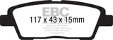 EBC 10-11 Hyundai Genesis 3.8 Ultimax2 Rear Brake Pads - UD1551