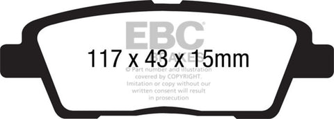 EBC 10-11 Hyundai Genesis 3.8 Yellowstuff Rear Brake Pads - DP41881R