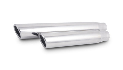 Vibrant 3in Round SS Truck/SUV Exh Tip (Single wall Angle Cut Rolled Edge) - 2.5in inlet 11in long - 1575