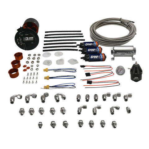 DeatschWerks 2015+ Ford F150 Coyote X3 Series Fuel Pump Module W/ Triple DW400 Fuel Pumps & Plumbing - 9-401-604-7033
