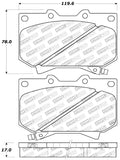 StopTech Sport Brake Pads w/Shims and Hardware - Front - 309.08120