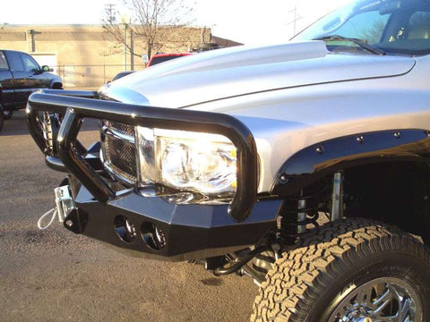Road Armor 03-05 Dodge 2500 Stealth Front Winch Bumper w/Titan II Guard - Tex Blk - 44042B