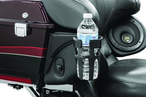 Kuryakyn Reflex Drink Holder Right Side HD Touring Passenger Mount 96-13 Gloss Black - 6489