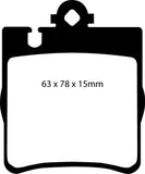 EBC 03 Mercedes-Benz C230 (W203) 2.3 Sport Yellowstuff Rear Brake Pads - DP41441R