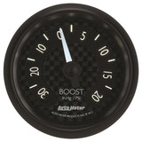 Autometer GT Series 52mm Mechanical 30 In Hg/20 psi Vacuum/Boost Gauge - 8001