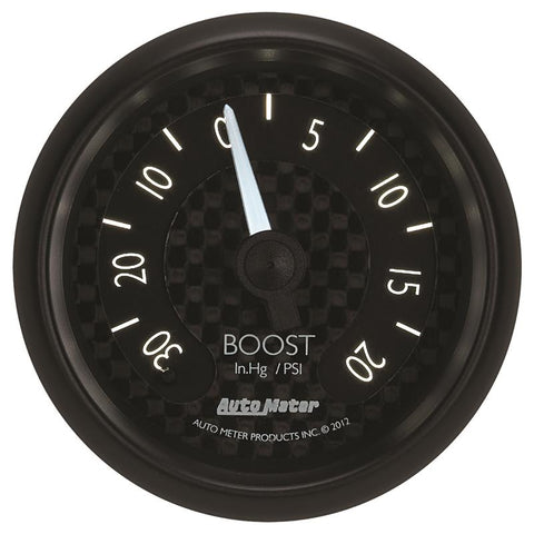Autometer GT Series 52mm Mechanical 30 In Hg/20 psi Vacuum/Boost Gauge - 8001