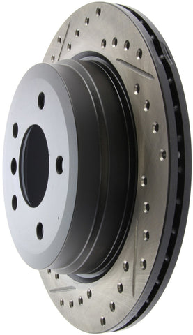 StopTech 9/07-09 BMW 328 / 06 BMW 325 E90 AWD Slotted & Drilled Right Rear Rotor - 127.34091R